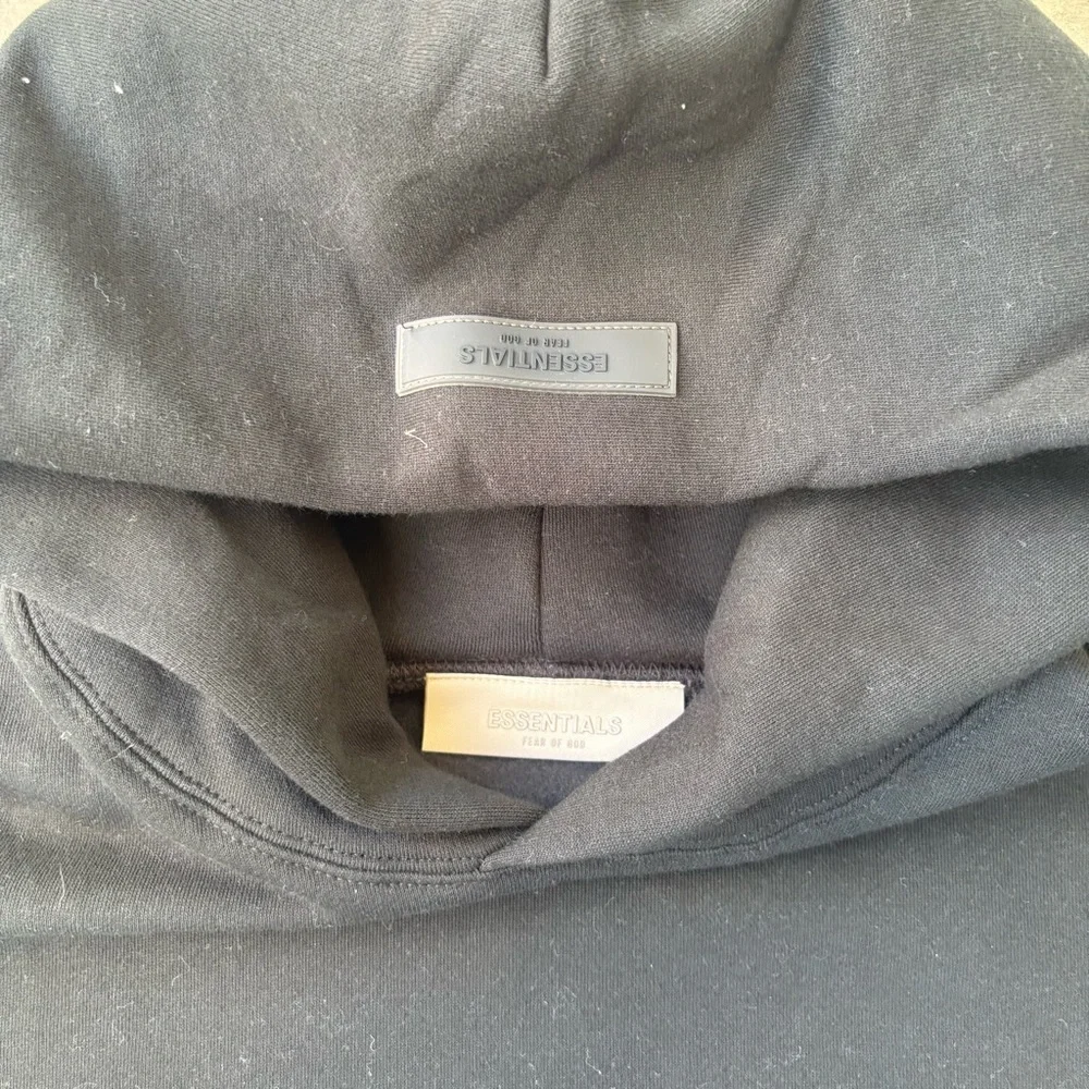 Essentials black Hoodie - Picture 3 of 4